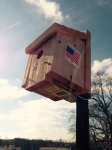 Bird House on T-post Bracket